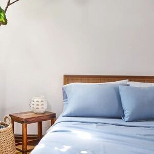 NWOT Buffy Eucalyptus Breeze Powder Blue King Pillow Shams Pillow Cases NEW
